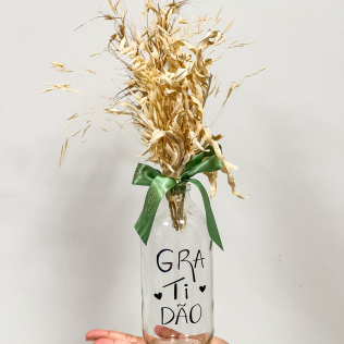 Garrafa de Vidro - Gratidão
