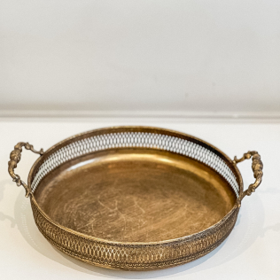 Bandeja de Metal Dourada G