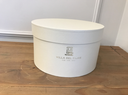 Caixa redonda com tampa off-white