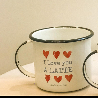 Caneca esmaltada Bel Fiore