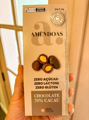 Dragea amendoas chocolate 70%