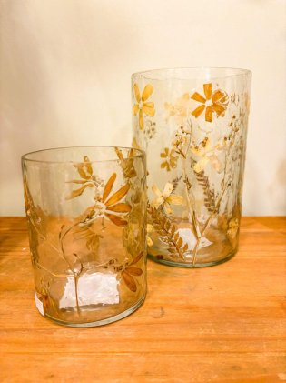 Vaso de vidro floral G