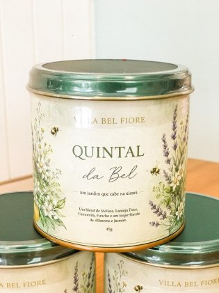 Chá na lata Quintal da Bel