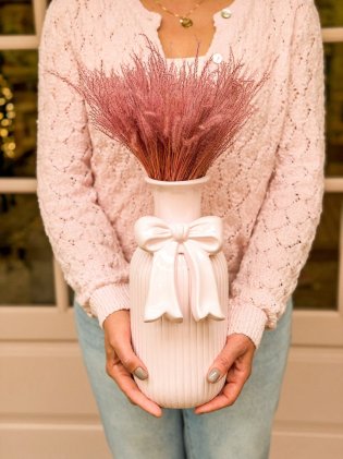 Vaso Laço Rosa Candy