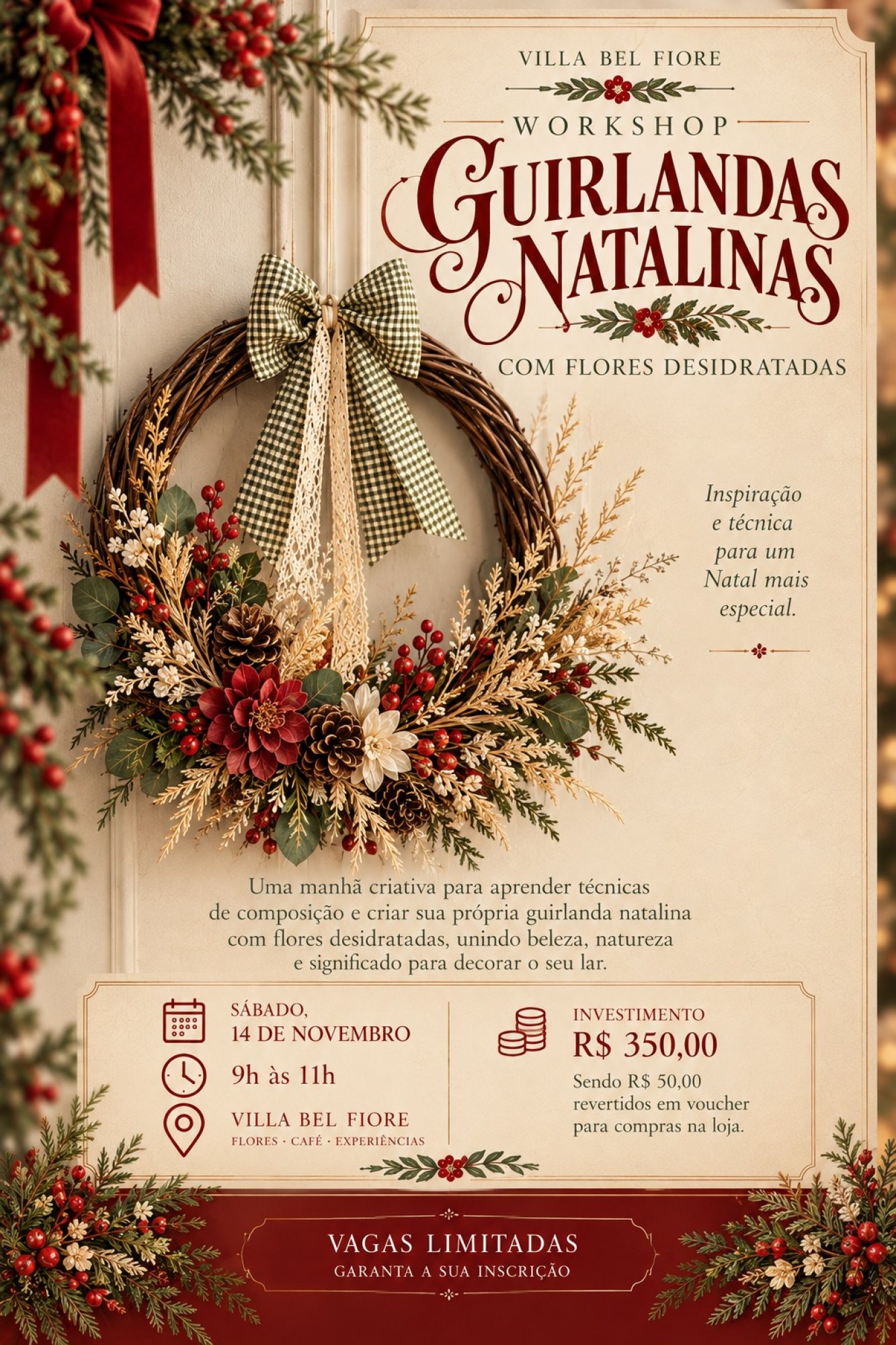 Workshop Guirlandas Natalinas